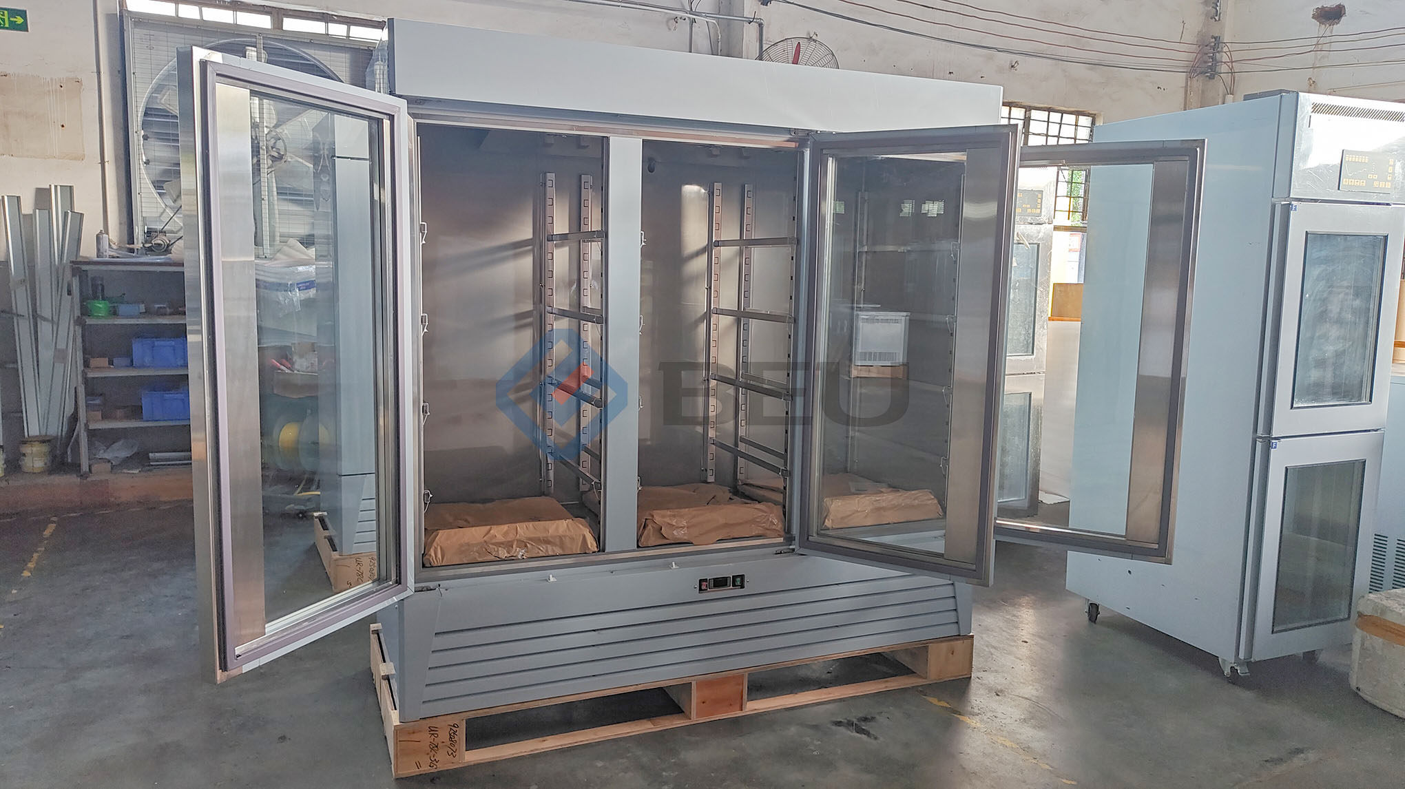 78" Three Glass Door Bottom Mount  Reach‑In Freezer